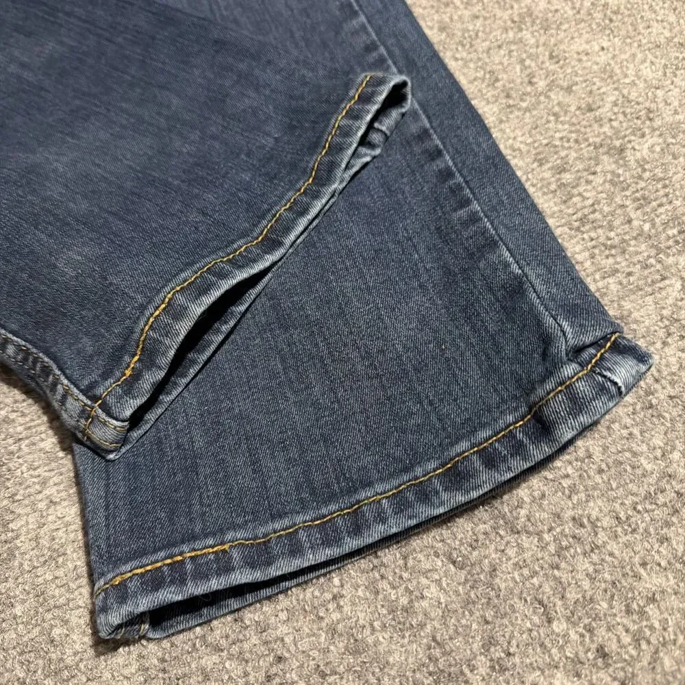 Levi's 502 Denim Jeans Mens 36x30 Blue Taper Stretch 5 Pocket Design Dark Wash
